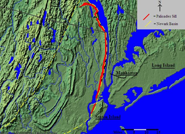 Map of the Lower Palisades area